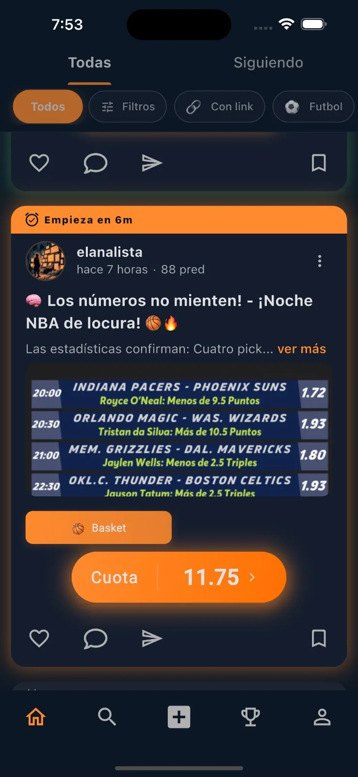 ShareTip - Feed de picks de tipsters